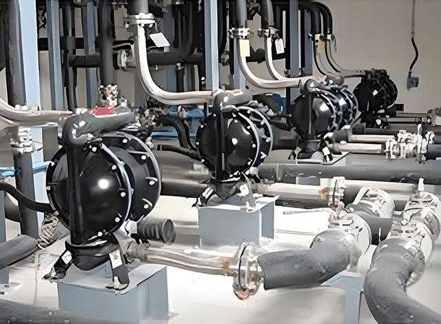 Řešení řady RVE32 na membránových čerpadlech